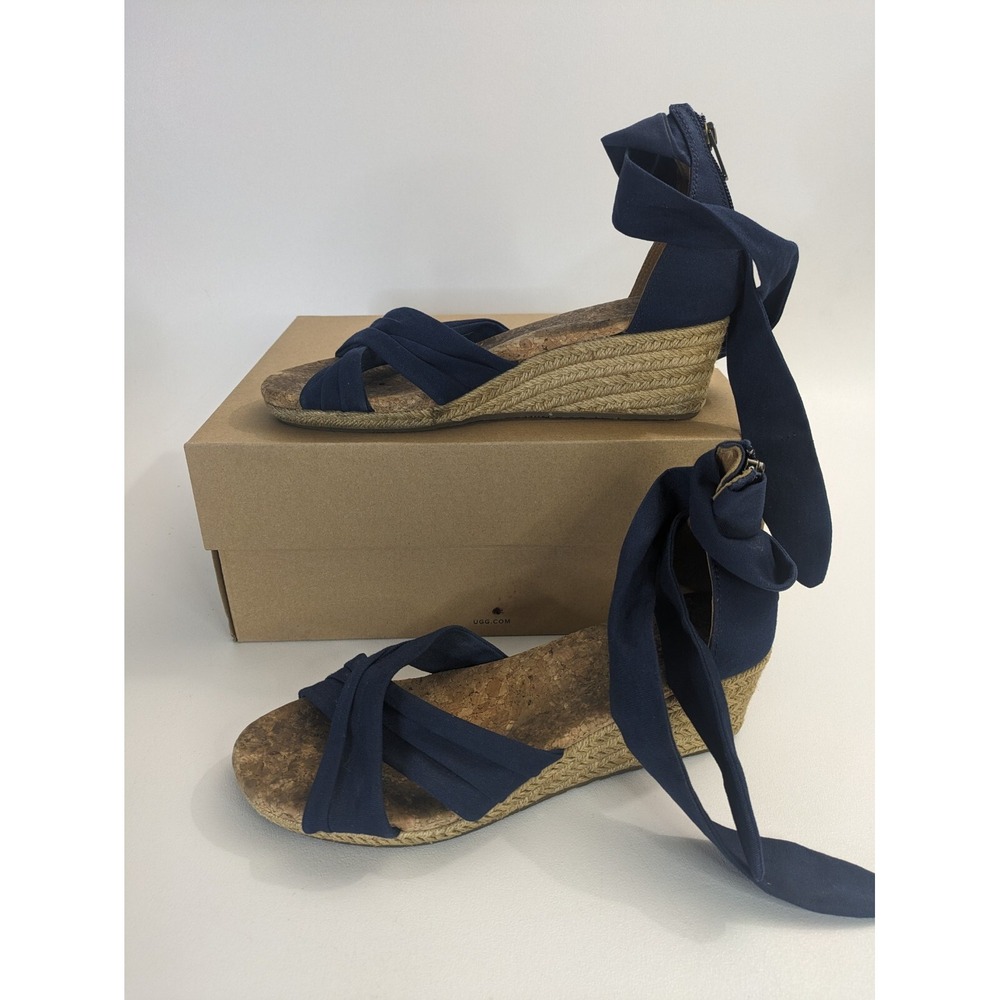UGG Women's Traci Wedge Sandal, navy, 9.5 M US